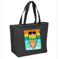 Ice Cream Funny Ice Cream Beach Pool Party Zip Tote Bag