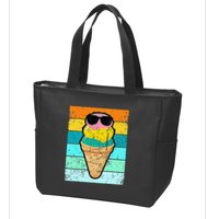 Ice Cream Funny Ice Cream Beach Pool Party Zip Tote Bag