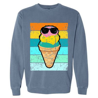Ice Cream Funny Ice Cream Beach Pool Party Garment-Dyed Sweatshirt