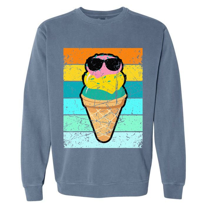 Ice Cream Funny Ice Cream Beach Pool Party Garment-Dyed Sweatshirt