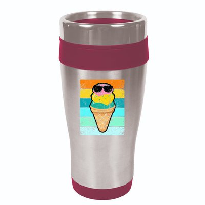 Ice Cream Funny Ice Cream Beach Pool Party 16oz Travel Tumbler