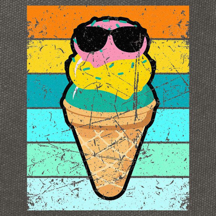 Ice Cream Funny Ice Cream Beach Pool Party Cotton Canvas Backpack