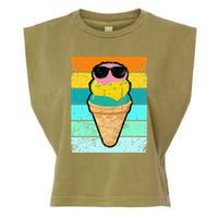 Ice Cream Funny Ice Cream Beach Pool Party Garment-Dyed Women's Muscle Tee