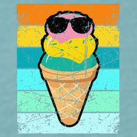 Ice Cream Funny Ice Cream Beach Pool Party Sueded Cloud Jersey T-Shirt