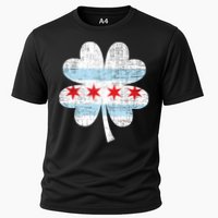 Irish Chicago Flag Shamrock St Patrick's Day Cooling Performance Crew T-Shirt