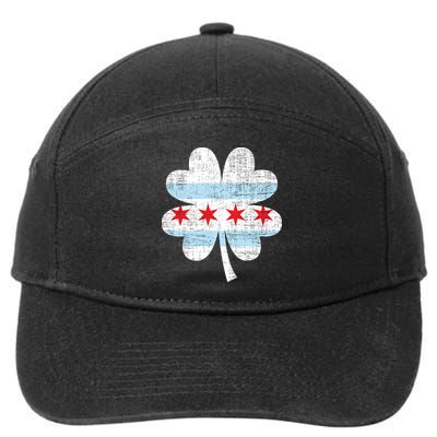 Irish Chicago Flag Shamrock St Patrick's Day 7-Panel Snapback Hat