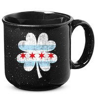 Irish Chicago Flag Shamrock St Patrick's Day 15oz Campfire Ceramic Mug