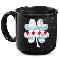 Irish Chicago Flag Shamrock St Patrick's Day 15oz Campfire Ceramic Mug