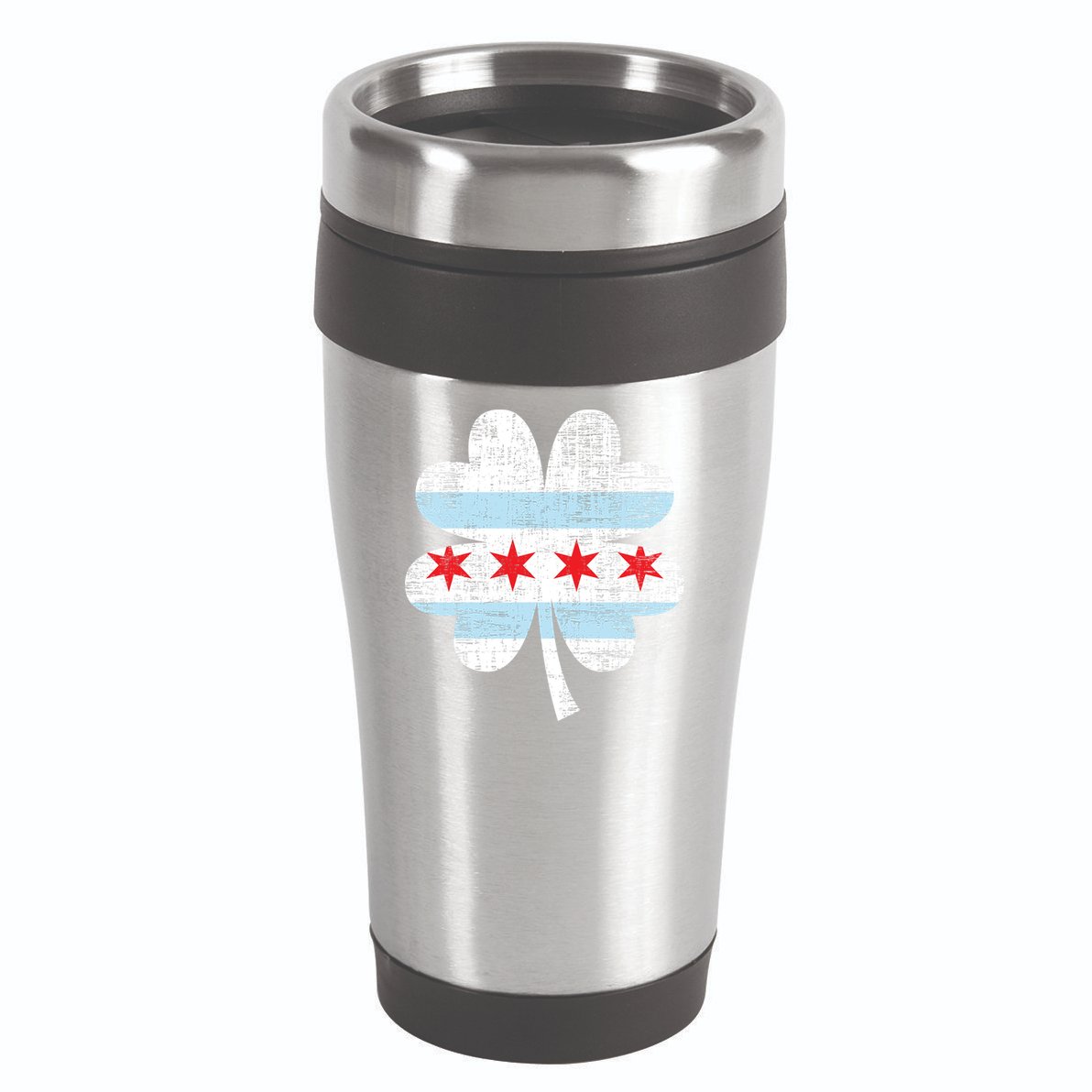Irish Chicago Flag Shamrock St Patrick's Day 16oz Travel Tumbler