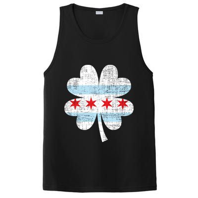 Irish Chicago Flag Shamrock St Patrick's Day PosiCharge Competitor Tank