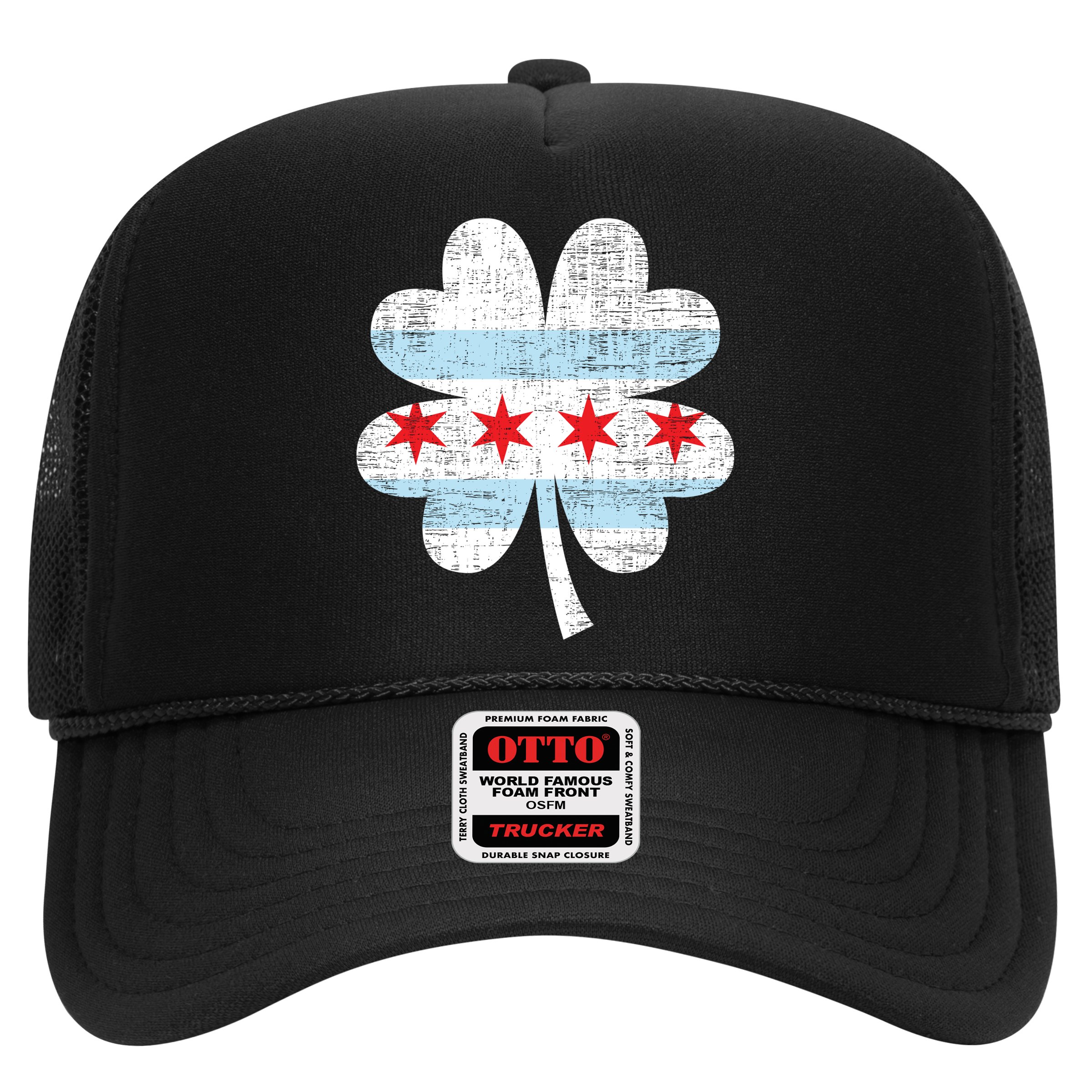 Irish Chicago Flag Shamrock St Patrick's Day Hat