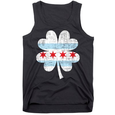 Irish Chicago Flag Shamrock St Patrick's Day Tank Top