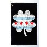 Irish Chicago Flag Shamrock St Patrick's Day Golf Towel