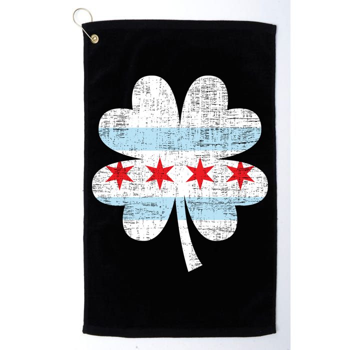 Irish Chicago Flag Shamrock St Patrick's Day Golf Towel