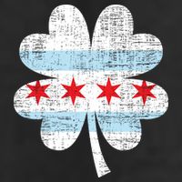 Irish Chicago Flag Shamrock St Patrick's Day Golf Towel