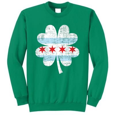 Irish Chicago Flag Shamrock St Patrick's Day Sweatshirt