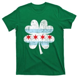 Irish Chicago Flag Shamrock St Patrick's Day T-Shirt