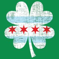 Irish Chicago Flag Shamrock St Patrick's Day Magnet