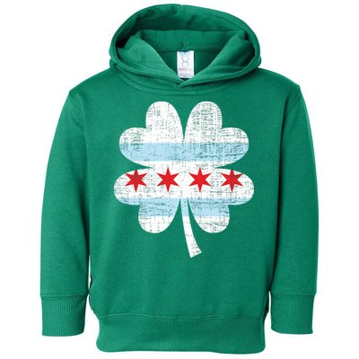 Irish Chicago Flag Shamrock St Patrick's Day Toddler Hoodie