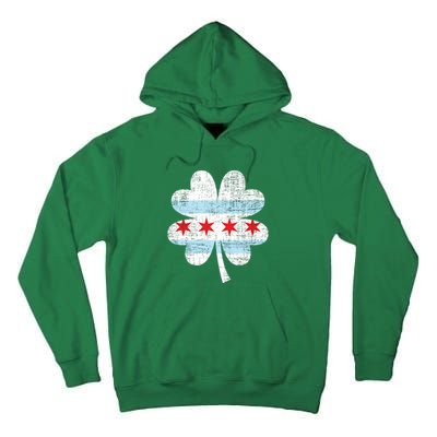 Irish Chicago Flag Shamrock St Patrick's Day Tall Hoodie