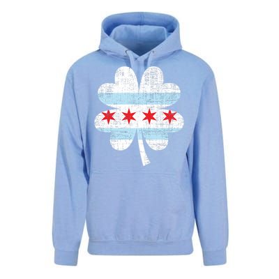 Irish Chicago Flag Shamrock St Patrick's Day Unisex Surf Hoodie