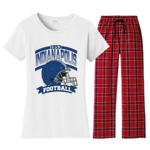 Indianapolis Colt Football Team Suppoter Women's Flannel Pajama Set