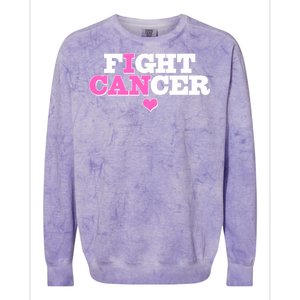 I Can Fight Cancer Breast Cancer Awareness Warrior Colorblast Crewneck Sweatshirt