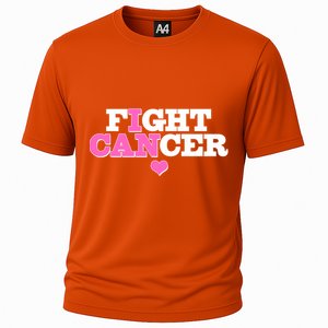 I Can Fight Cancer Breast Cancer Awareness Warrior Cooling Performance Crew T-Shirt