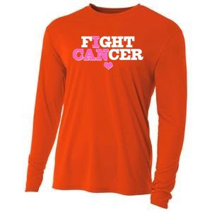 I Can Fight Cancer Breast Cancer Awareness Warrior Cooling Performance Long Sleeve Crew