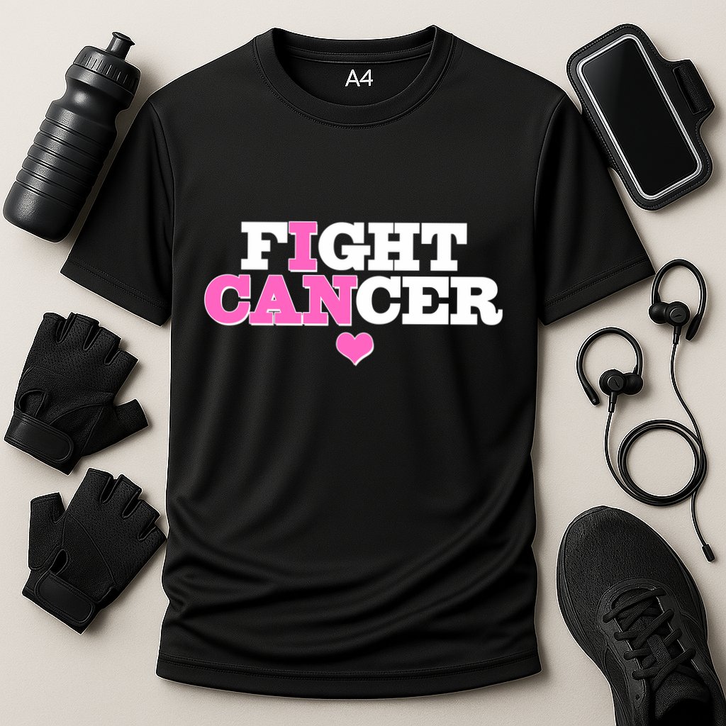 I Can Fight Cancer Breast Cancer Awareness Warrior Cooling Performance Crew T-Shirt