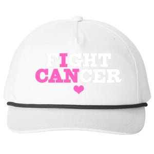 I Can Fight Cancer Breast Cancer Awareness Warrior Snapback Five-Panel Rope Hat