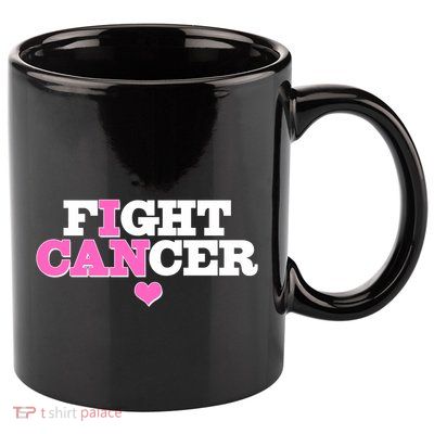I Can Fight Cancer Breast Cancer Awareness Warrior 11oz C Handle Ceramic Mug