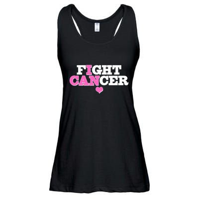 I Can Fight Cancer Breast Cancer Awareness Warrior Ladies Essential Flowy Tank