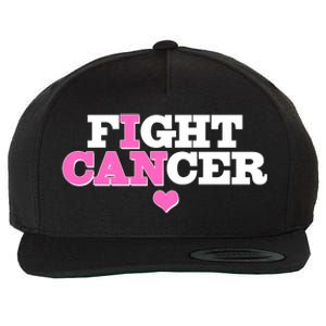 I Can Fight Cancer Breast Cancer Awareness Warrior Wool Snapback Cap