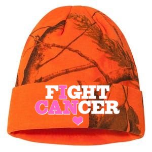 I Can Fight Cancer Breast Cancer Awareness Warrior Kati Licensed 12" Camo Beanie