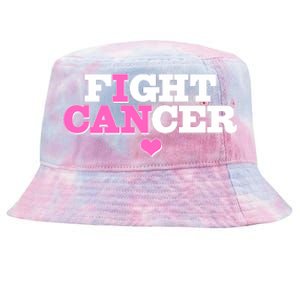 I Can Fight Cancer Breast Cancer Awareness Warrior Tie-Dyed Bucket Hat