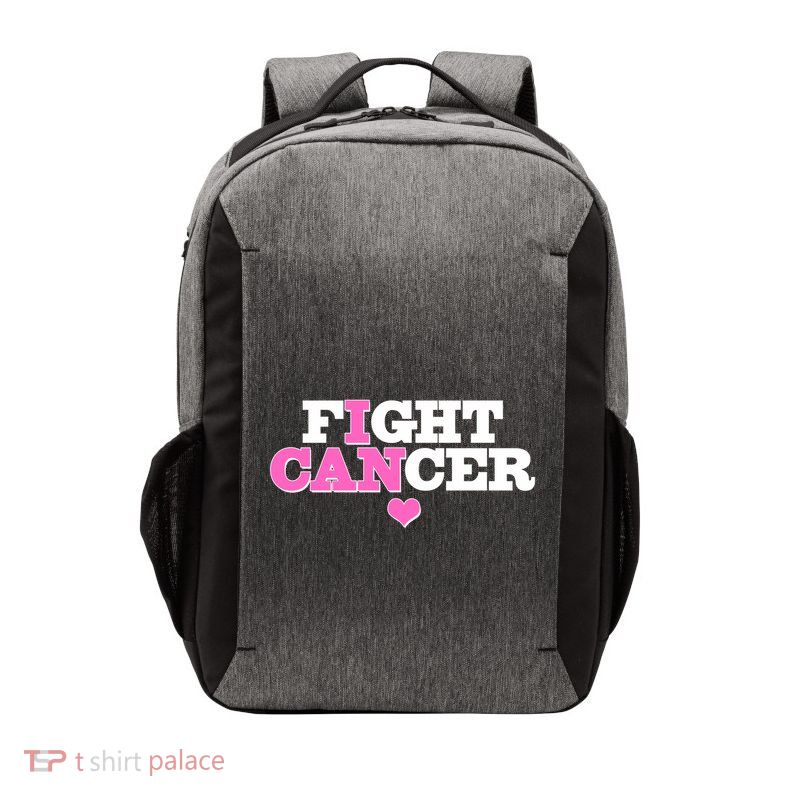I Can Fight Cancer Breast Cancer Awareness Warrior Vector Backpack