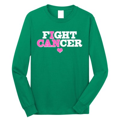 I Can Fight Cancer Breast Cancer Awareness Warrior Long Sleeve Shirt