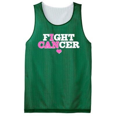 I Can Fight Cancer Breast Cancer Awareness Warrior Mesh Reversible Basketball Jersey Tank