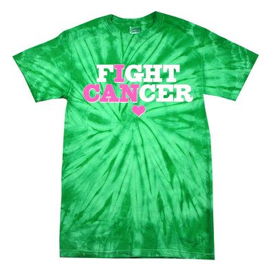 I Can Fight Cancer Breast Cancer Awareness Warrior Tie-Dye T-Shirt