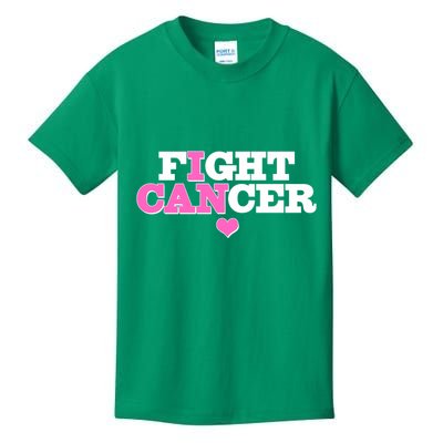 I Can Fight Cancer Breast Cancer Awareness Warrior Kids T-Shirt
