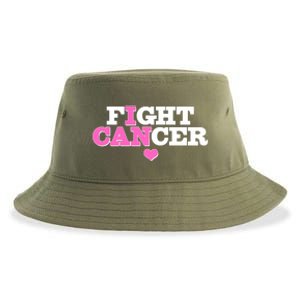 I Can Fight Cancer Breast Cancer Awareness Warrior Sustainable Bucket Hat