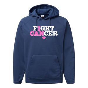 I Can Fight Cancer Breast Cancer Awareness Warrior Performance Fleece Hoodie