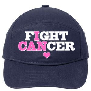 I Can Fight Cancer Breast Cancer Awareness Warrior 7-Panel Snapback Hat