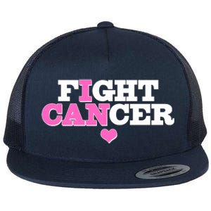 I Can Fight Cancer Breast Cancer Awareness Warrior Flat Bill Trucker Hat