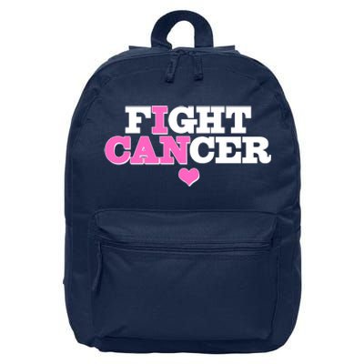 I Can Fight Cancer Breast Cancer Awareness Warrior 16 in Basic Backpack