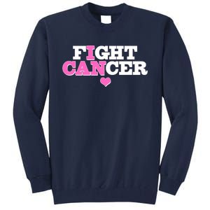 I Can Fight Cancer Breast Cancer Awareness Warrior Tall Sweatshirt