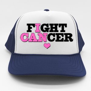 I Can Fight Cancer Breast Cancer Awareness Warrior Trucker Hat