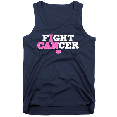 I Can Fight Cancer Breast Cancer Awareness Warrior Tank Top