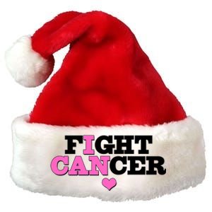 I Can Fight Cancer Breast Cancer Awareness Warrior Premium Christmas Santa Hat